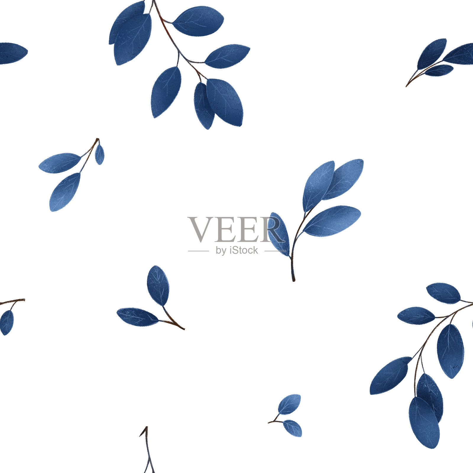 热带枝叶壁纸抽象无缝图案插画图片素材