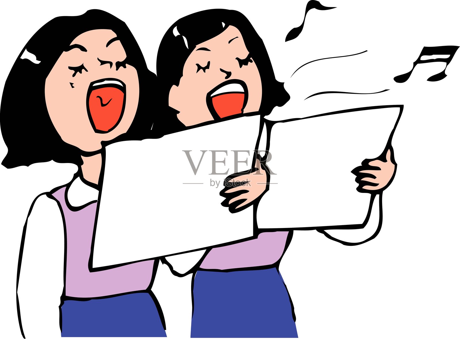 合唱插画图片素材