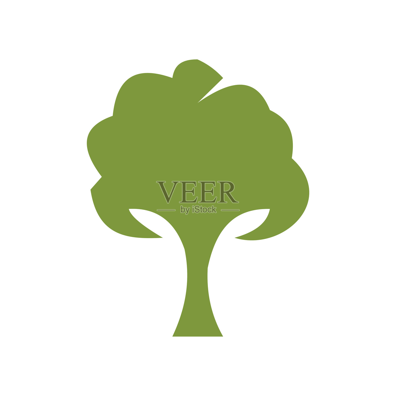 树木图标logo设计模板插画图片素材