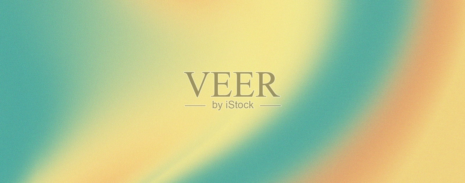 明亮的渐变背景，包含浅黄色、橙色和青绿色，带有颗粒状纹理插画图片素材