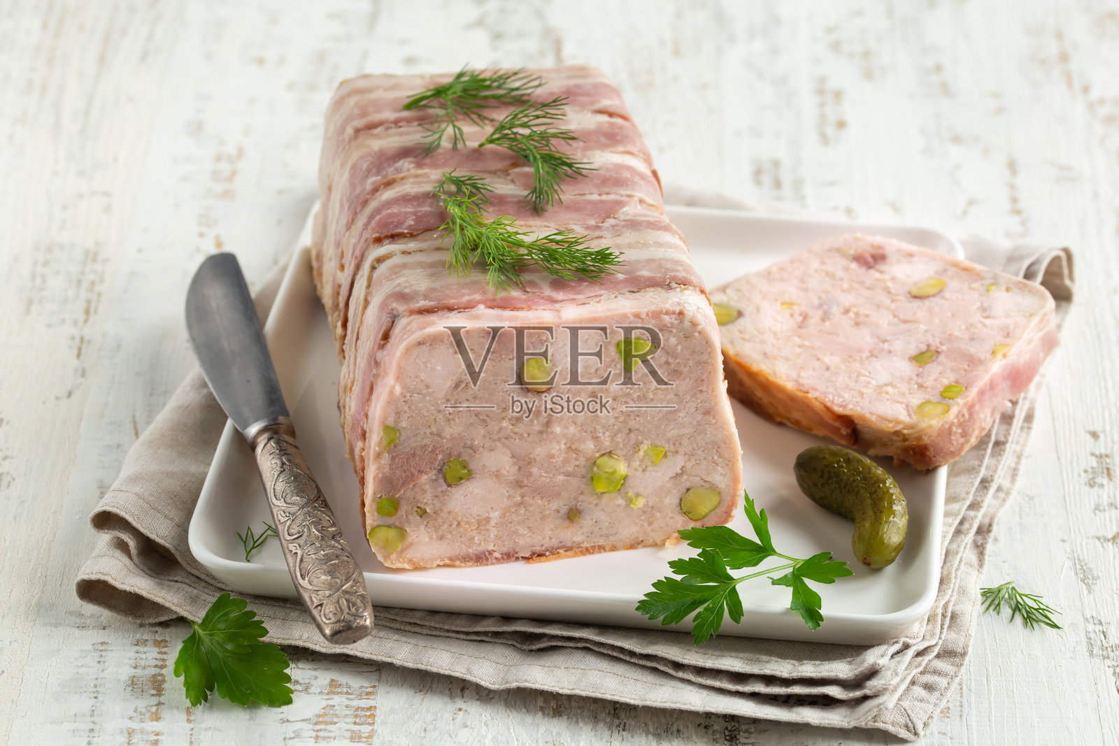 美味的法式肉饼照片摄影图片