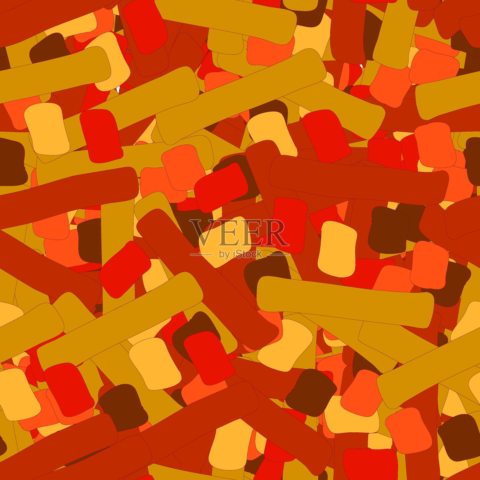 随机排列元素的无缝彩色图案插画图片素材