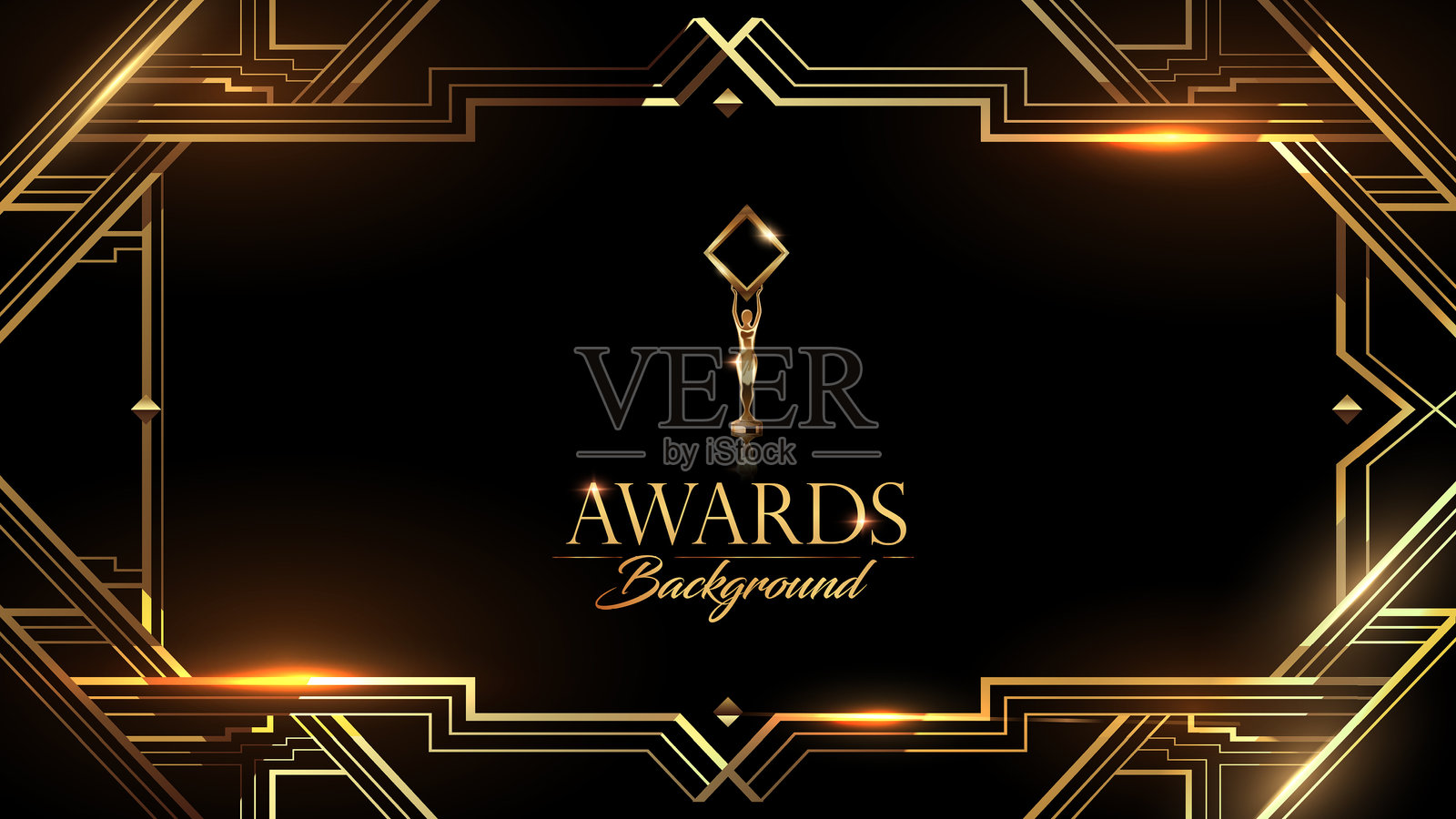 装饰艺术婚礼邀请卡矢量。奢华经典古董卡片设计，适用于贵宾邀请，盖茨比邀请金，高档派对活动，保存日期卡和感谢卡。插画图片素材