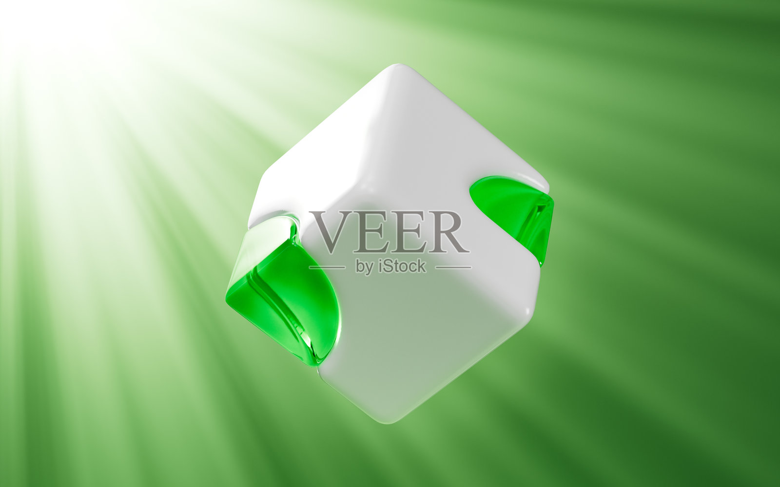 卡通立方体，立方体和玻璃，3d渲染。照片摄影图片