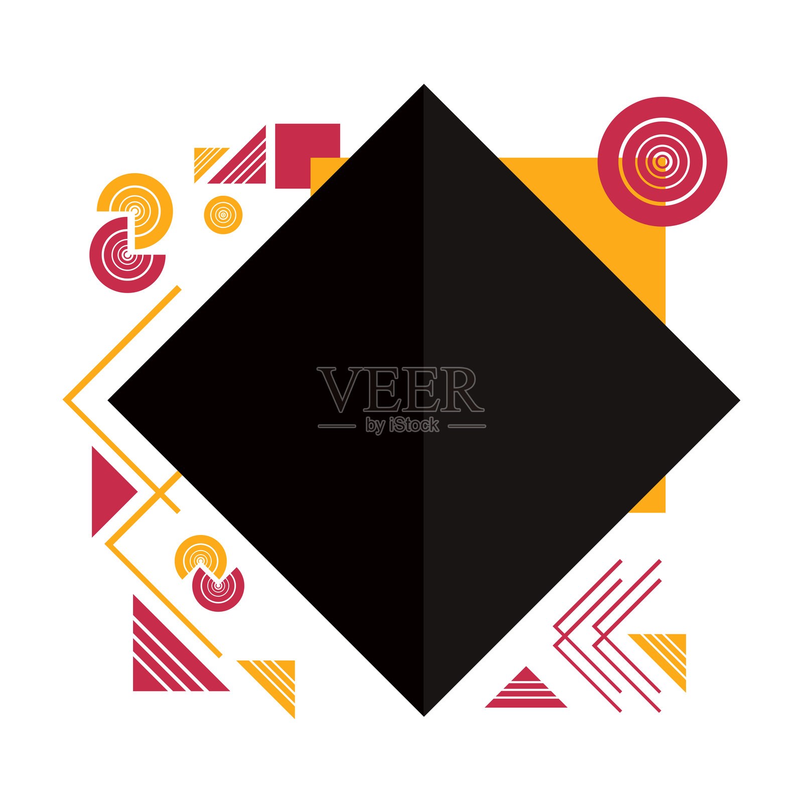 抽象几何形状元素的背景。向量,插图插画图片素材