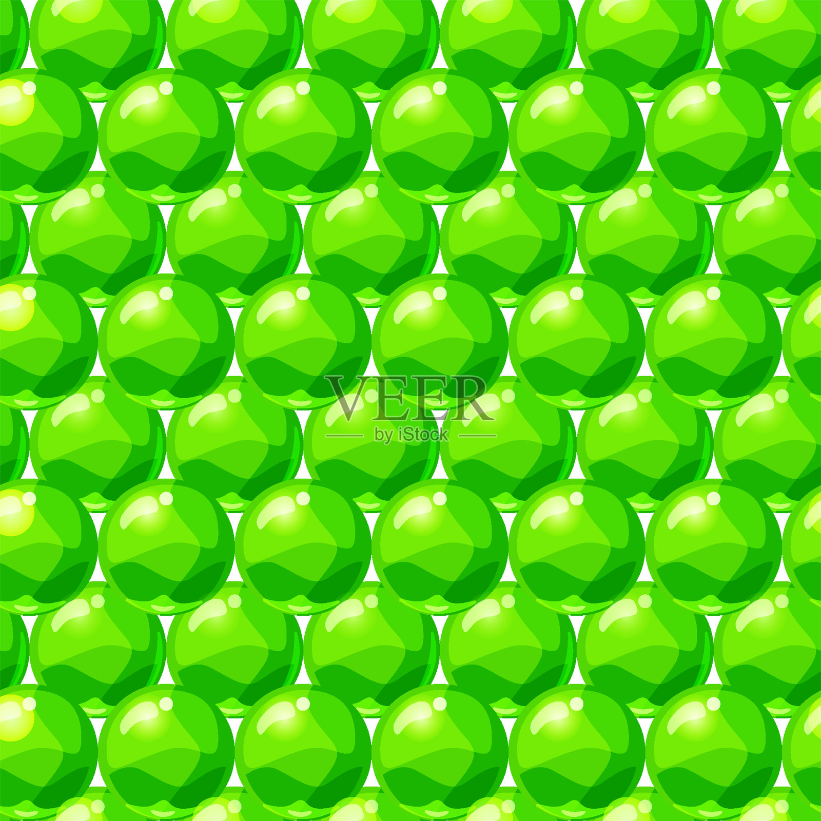 绿色彩球无缝图案插画图片素材
