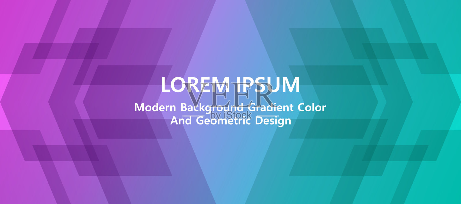 登陆页模板渐变颜色与几何插画图片素材