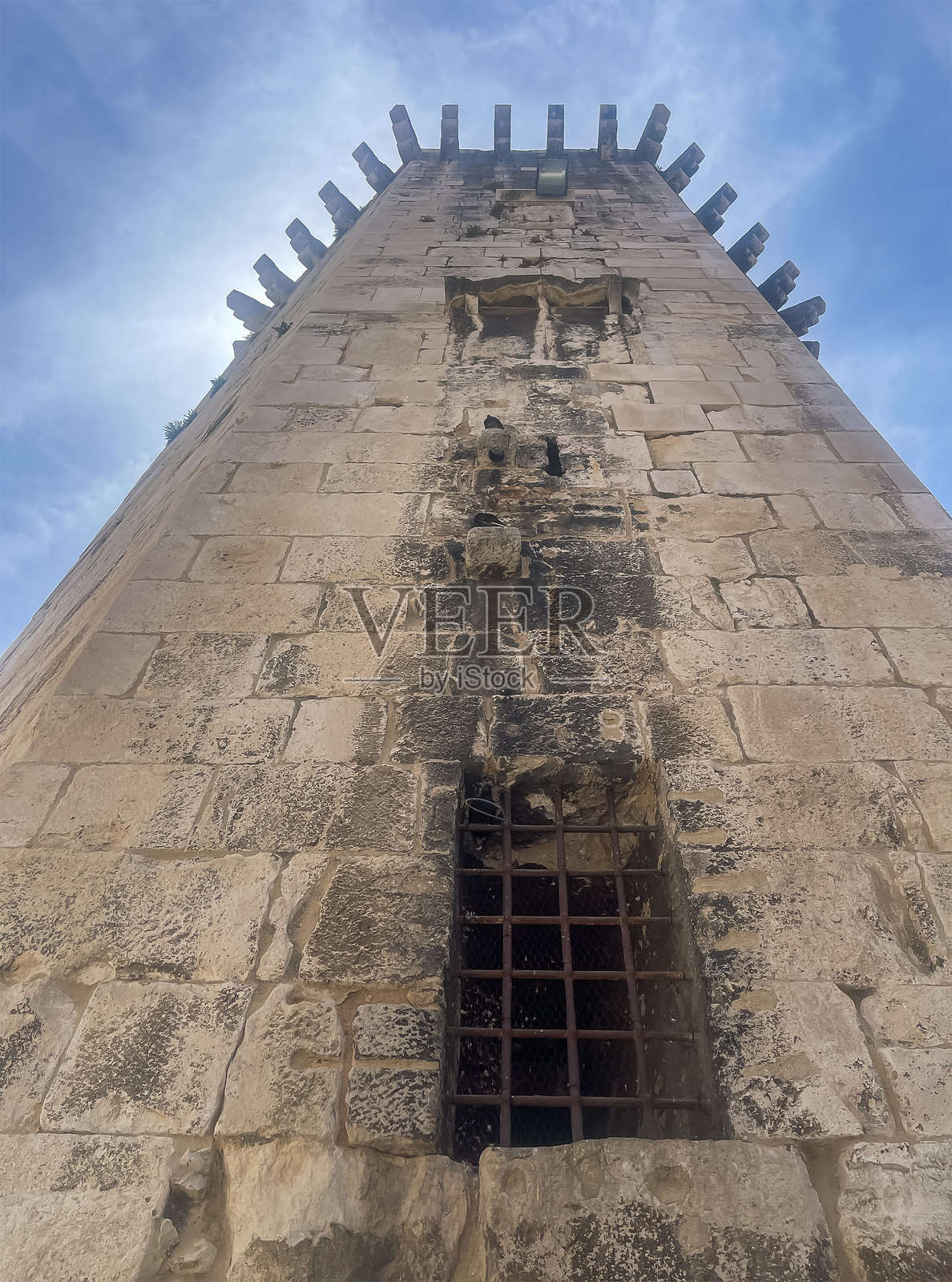 克罗地亚斯普利特历史悠久的市中心的威尼斯塔照片摄影图片