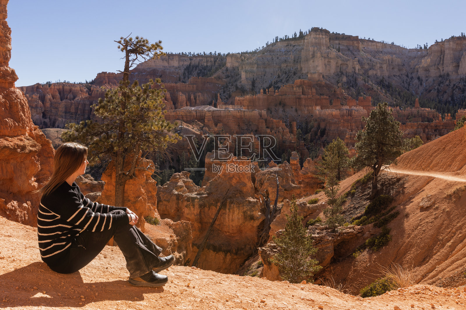 犹他州布莱斯峡谷的独自旅行照片摄影图片