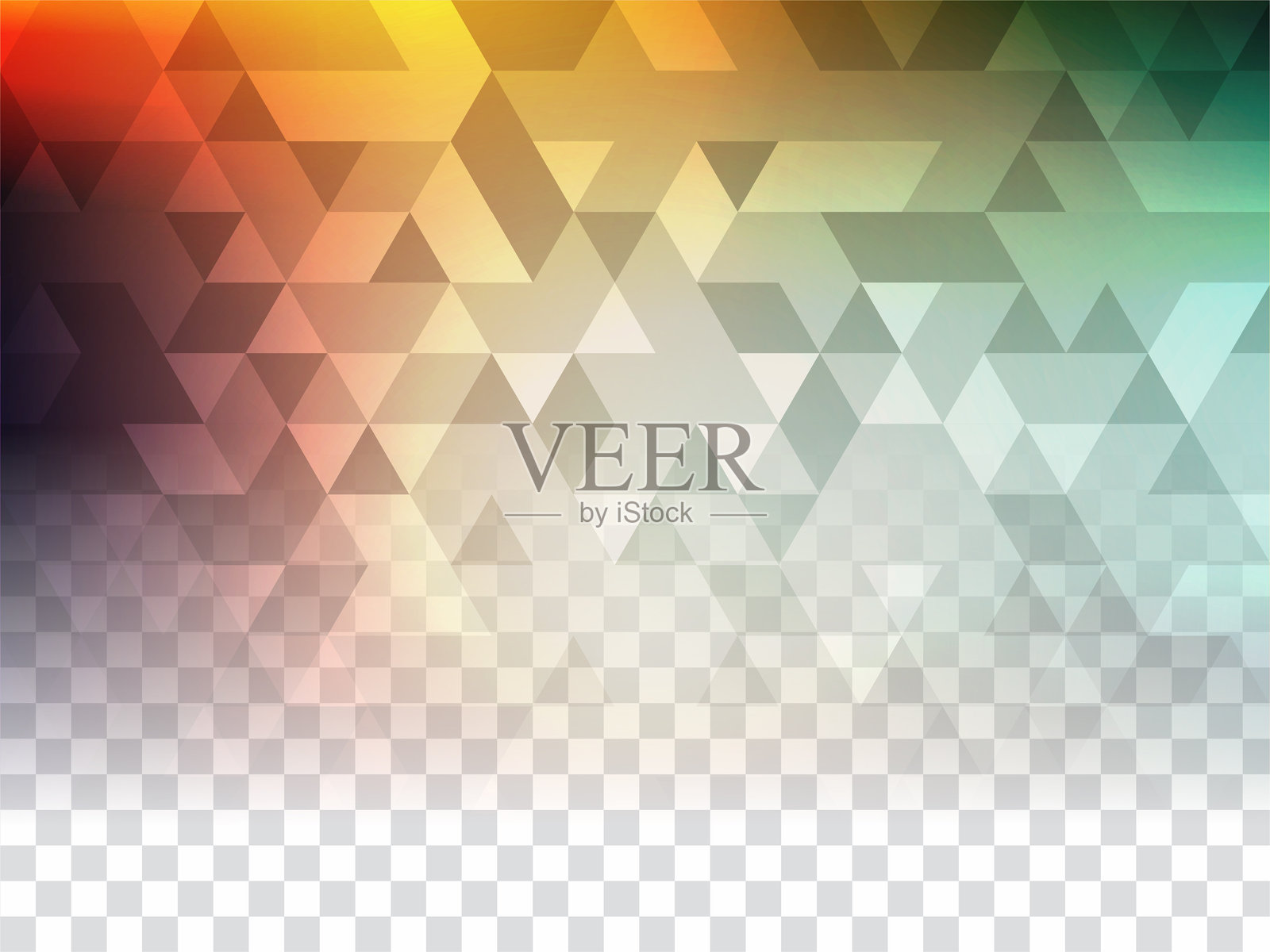 现代彩色几何透明背景插画图片素材