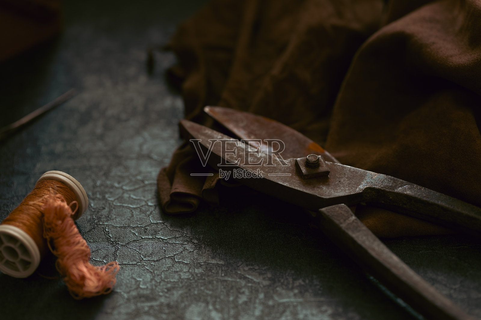 裁缝的旧工具和配件照片摄影图片