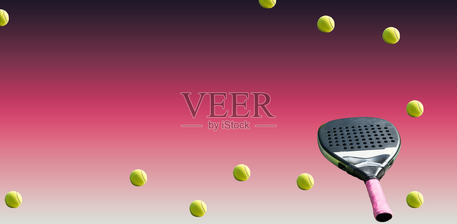 孤立的壁球拍和球，运动器材照片摄影图片