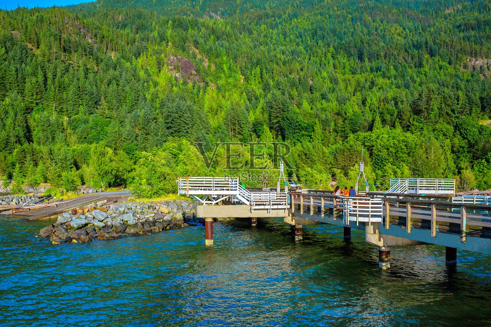 波托湾的码头照片摄影图片