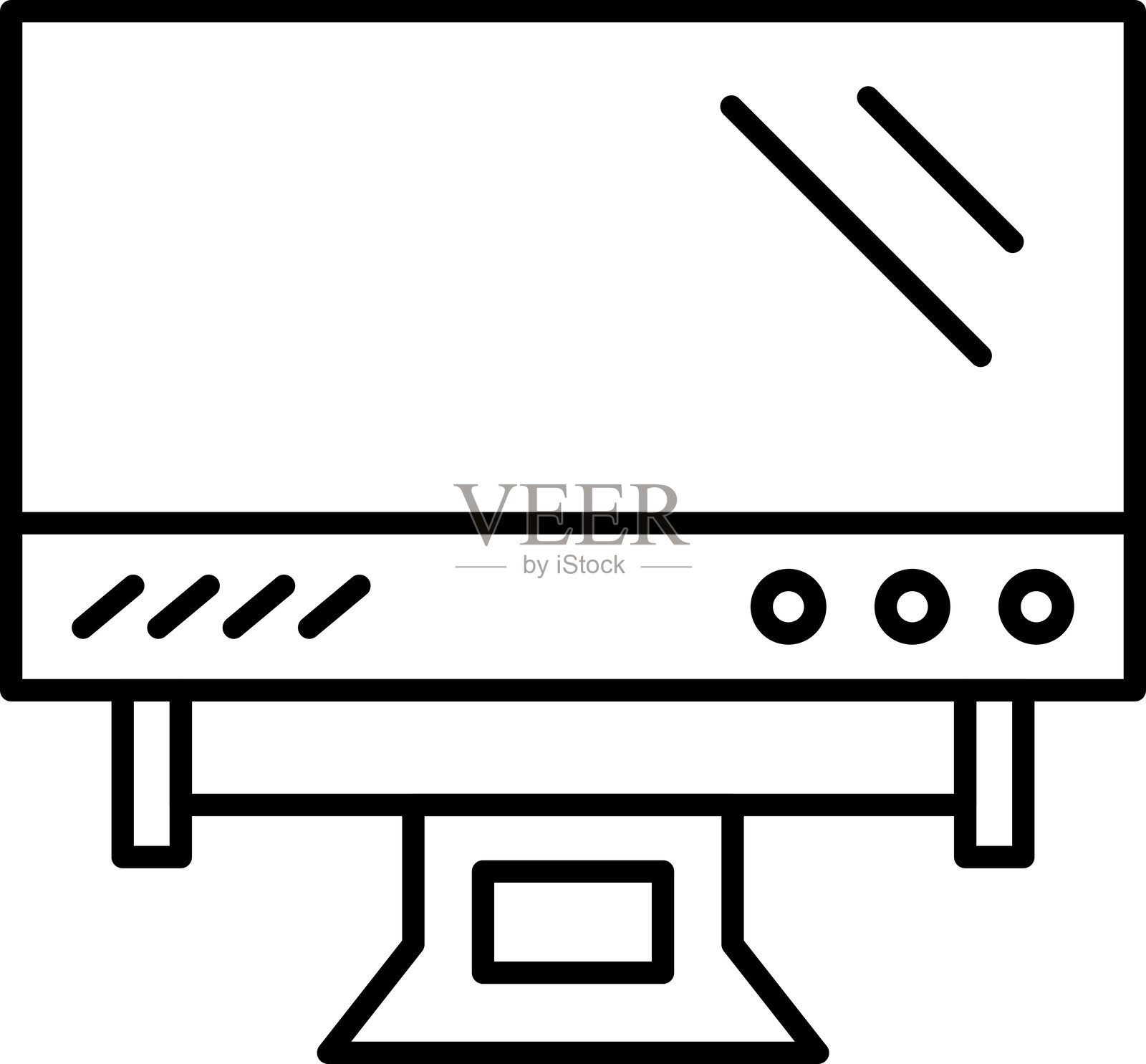 监视器图标插画图片素材