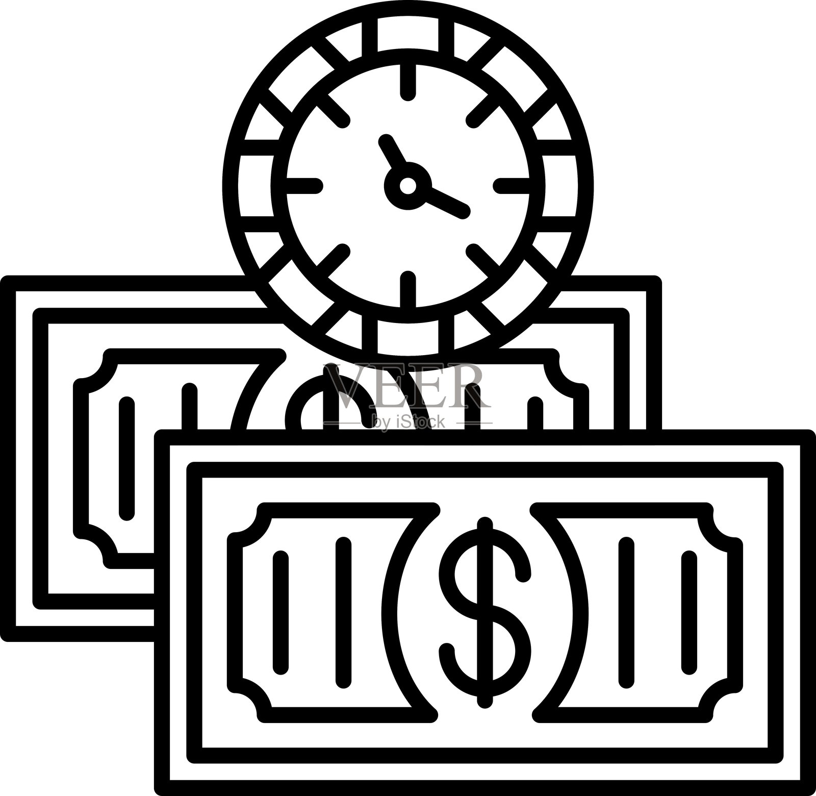 时间就是金钱图标插画图片素材