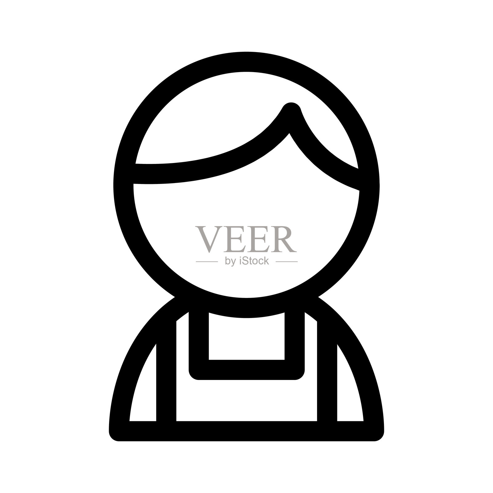 裁缝图标，细线风格，矢量插图，图形设计插画图片素材