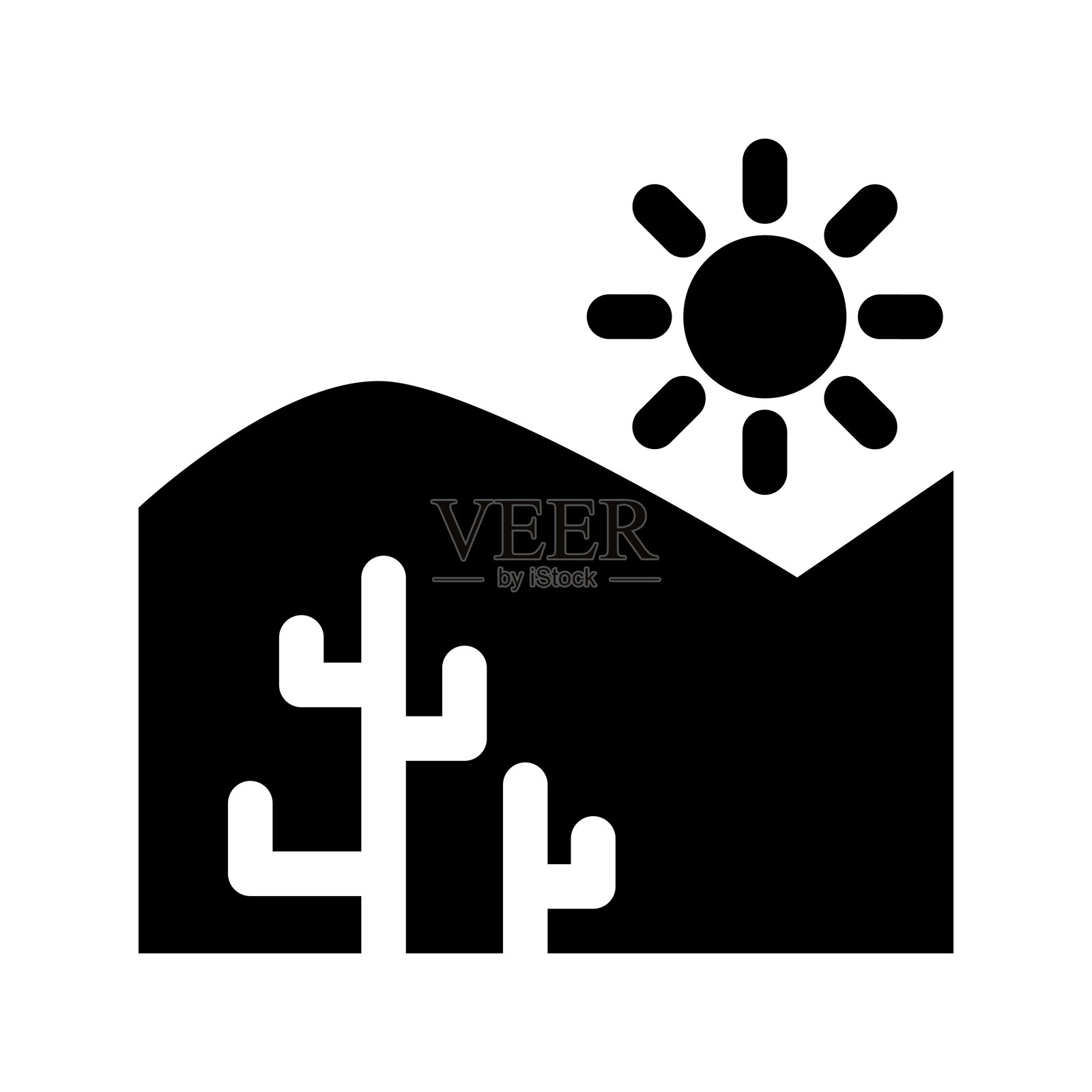 沙漠图标矢量插图平面设计插画图片素材