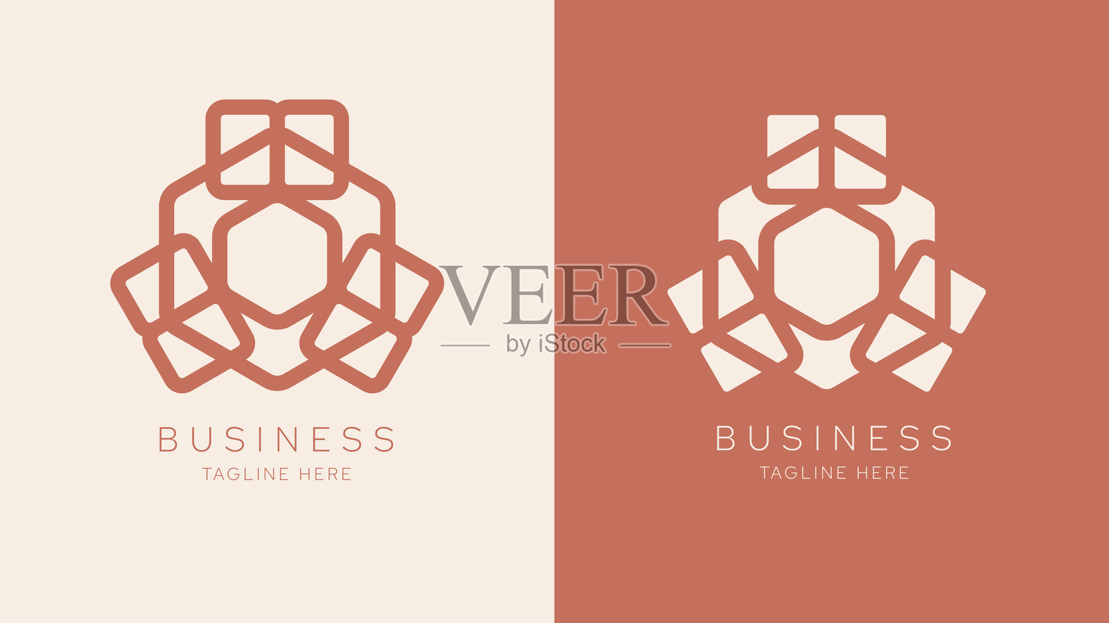 商业公司标志和符号设计插画图片素材