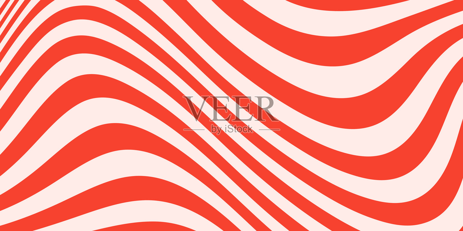 抽象的横向单色背景，带有动态波浪插画图片素材