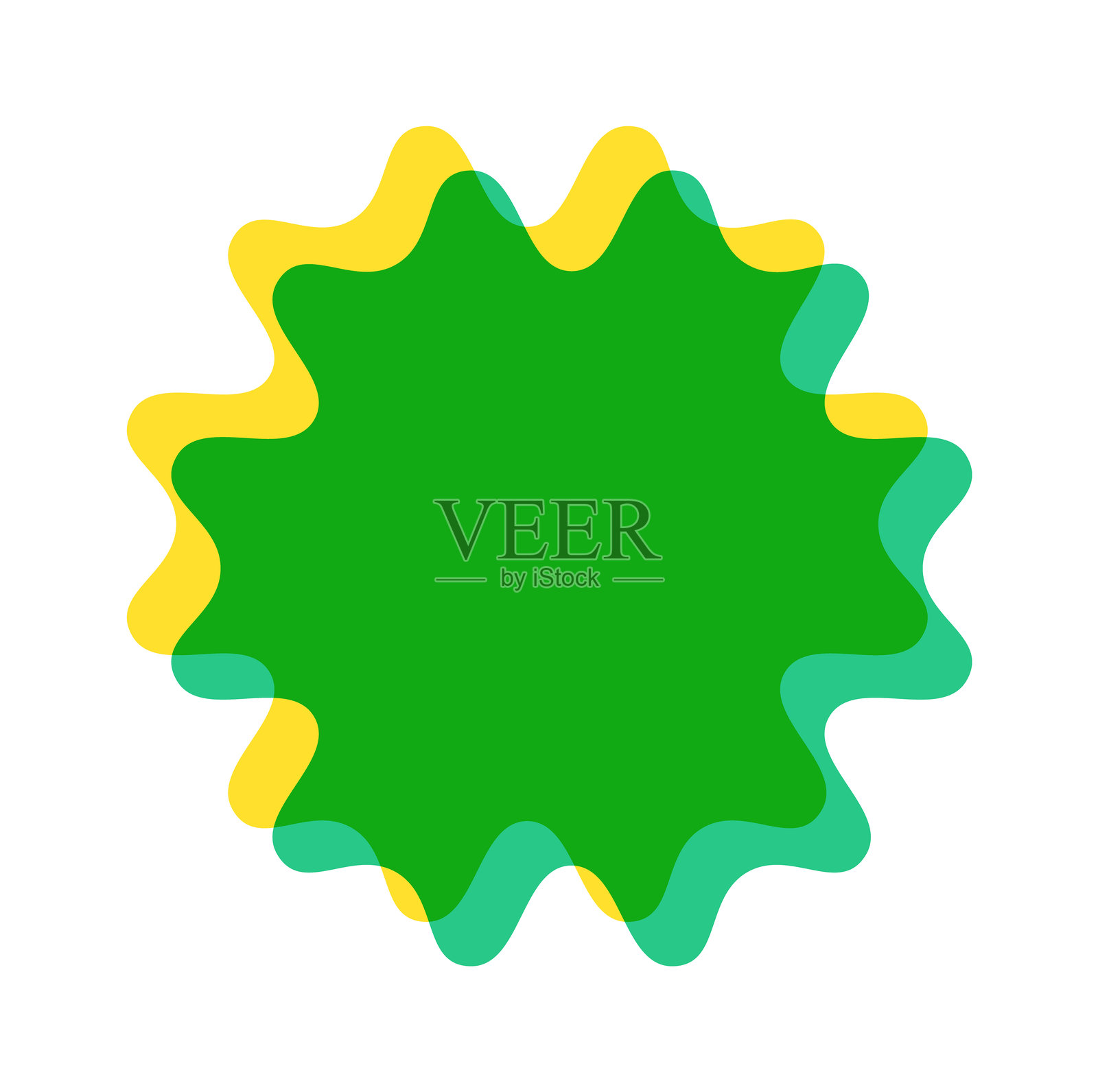 Riso几何过渡鲜艳印刷插画图片素材