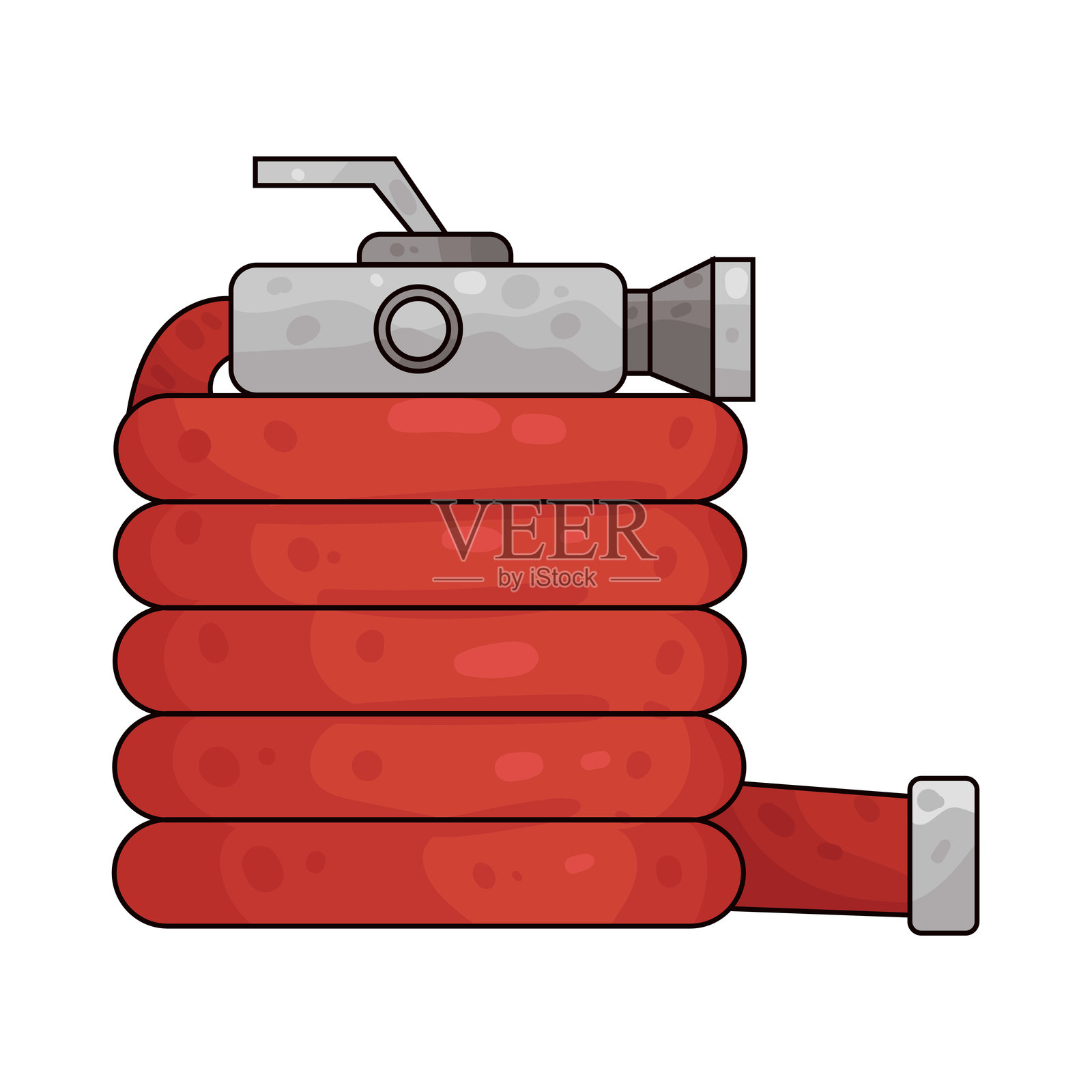 消防水带插画图片素材