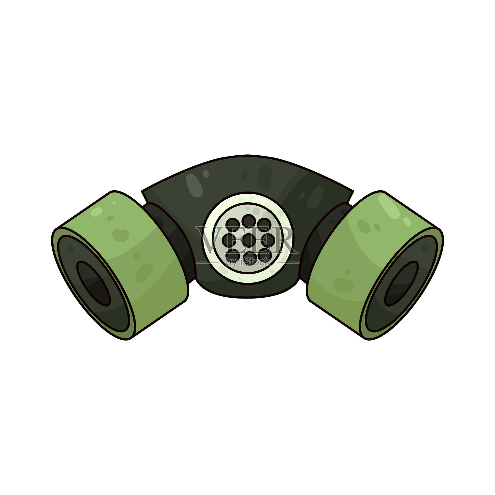 防毒面具插画图片素材