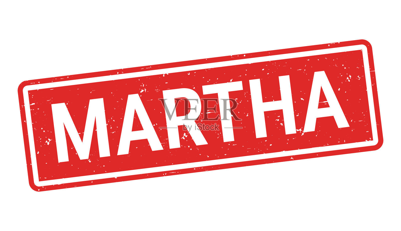 玛莎 - 女性名字 - 白色背景上的红色橡胶印章插画图片素材