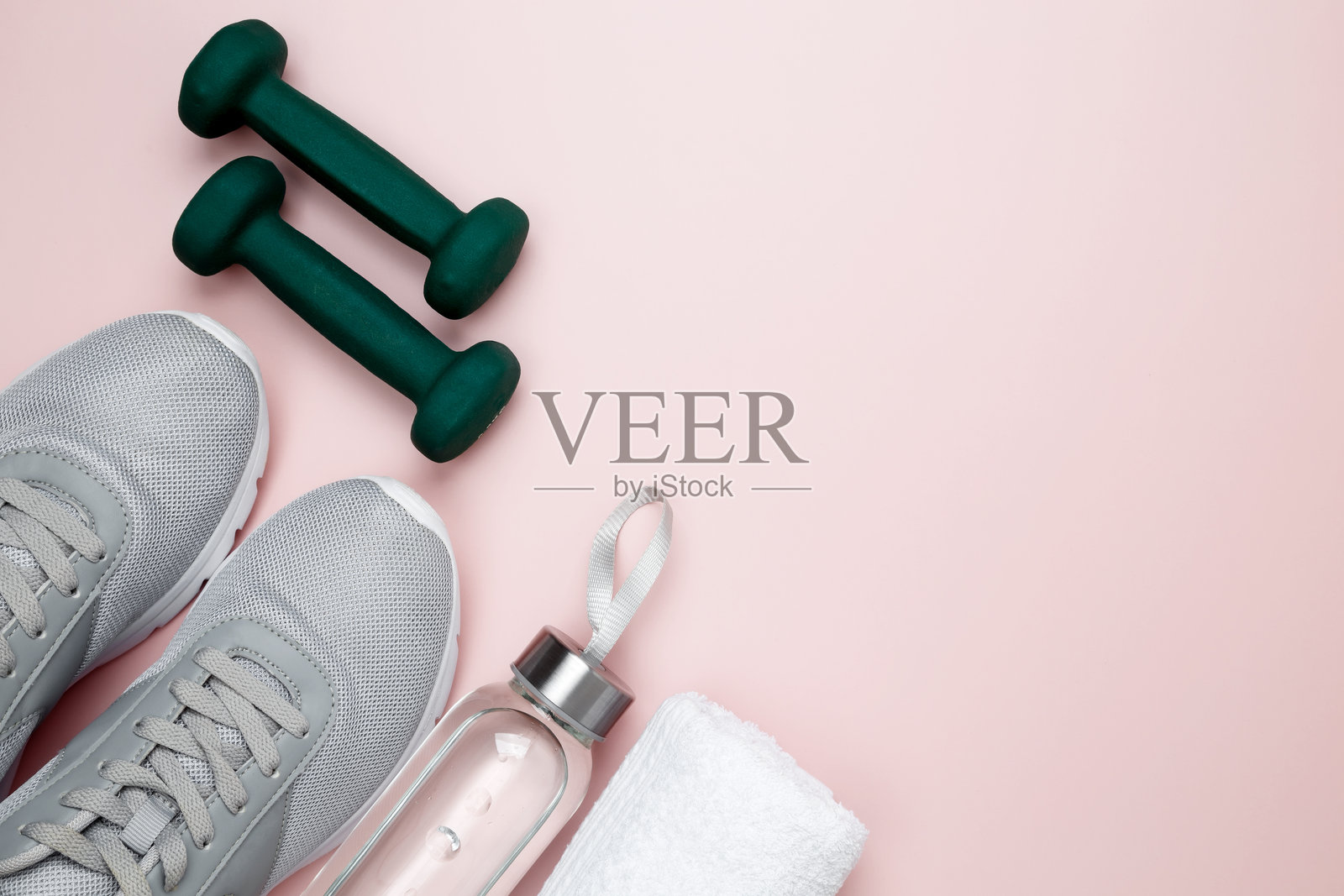 健康生活方式，运动员的装备照片摄影图片