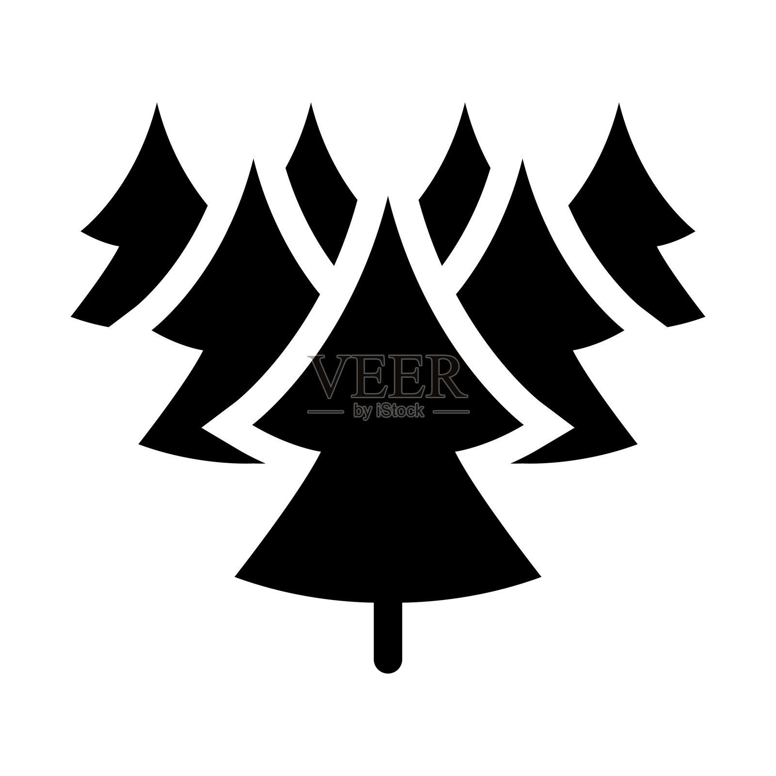 森林图标矢量插图平面设计插画图片素材