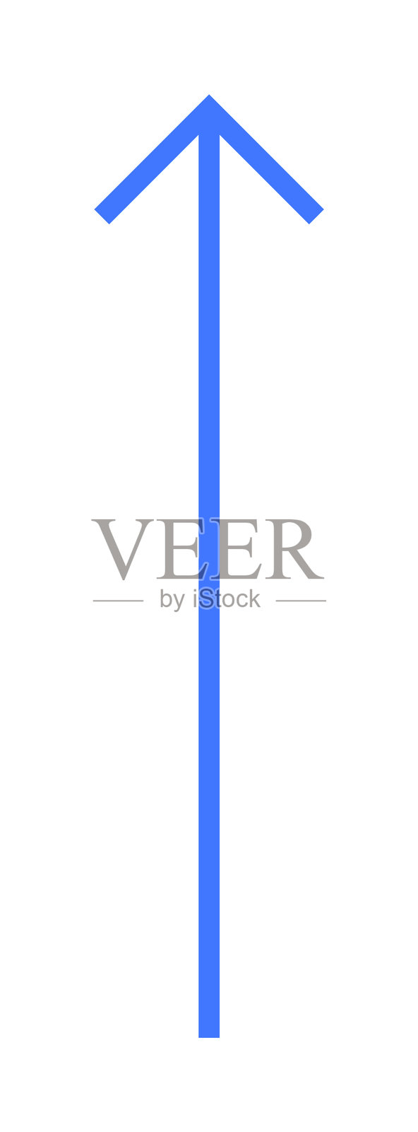 蓝色向上箭头插画图片素材