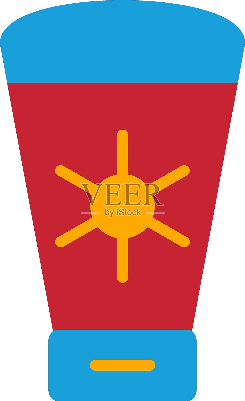 防晒霜图标风格插画图片素材