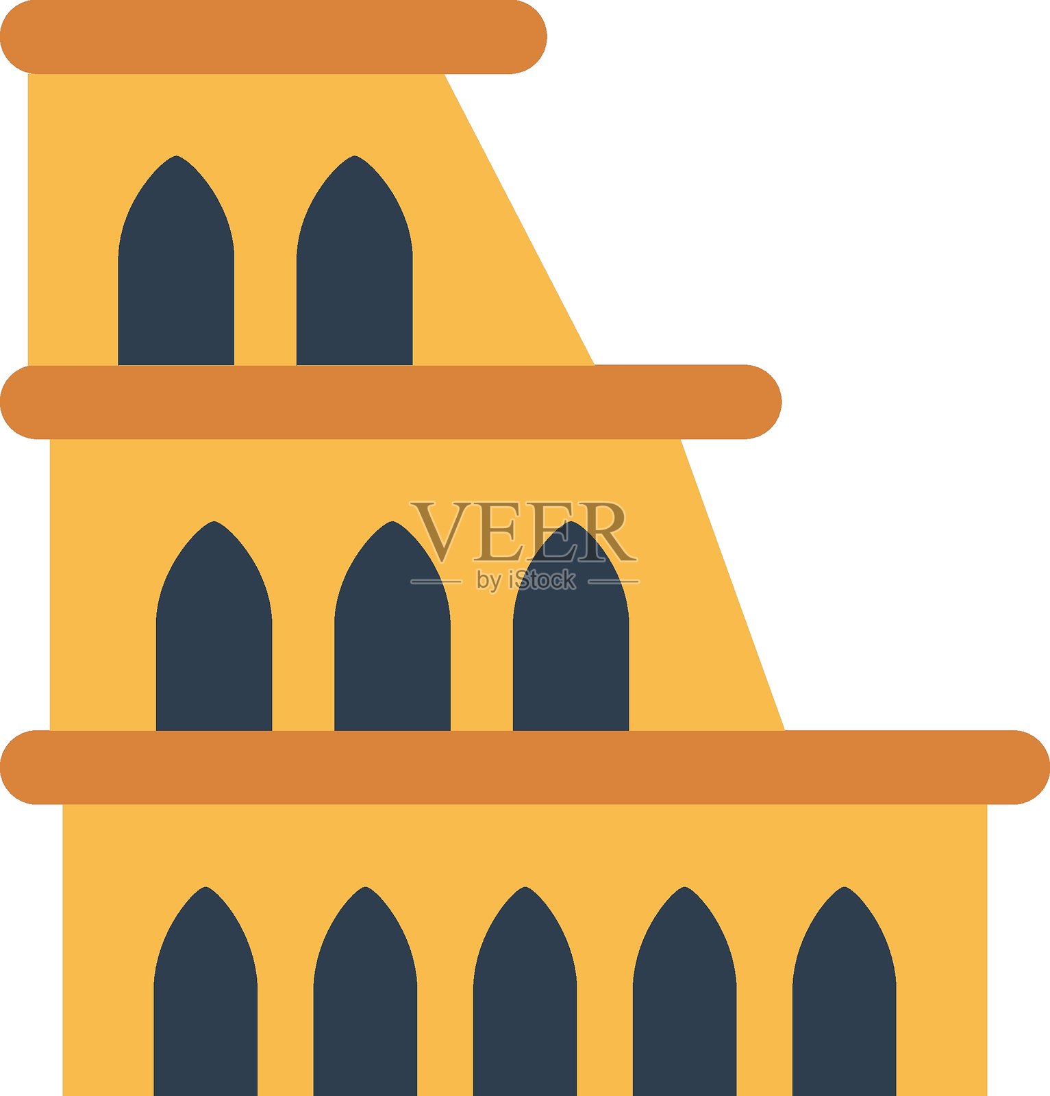 斗兽场图标风格插画图片素材