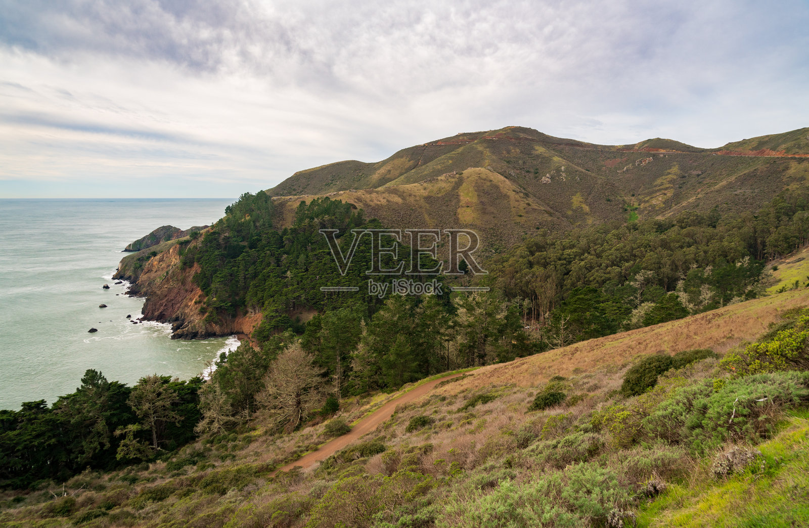 云雾弥漫的夏日马林岬照片摄影图片