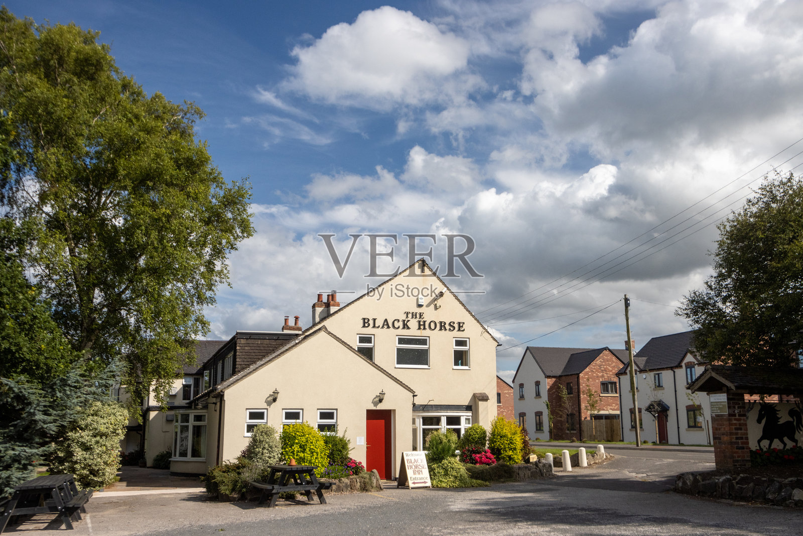 德比郡阿什本附近的霍兰德沃德黑马酒吧与客栈照片摄影图片