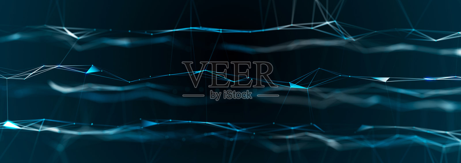 多边形背景，带有点和线。网络连接结构。科学与技术。3D照片摄影图片