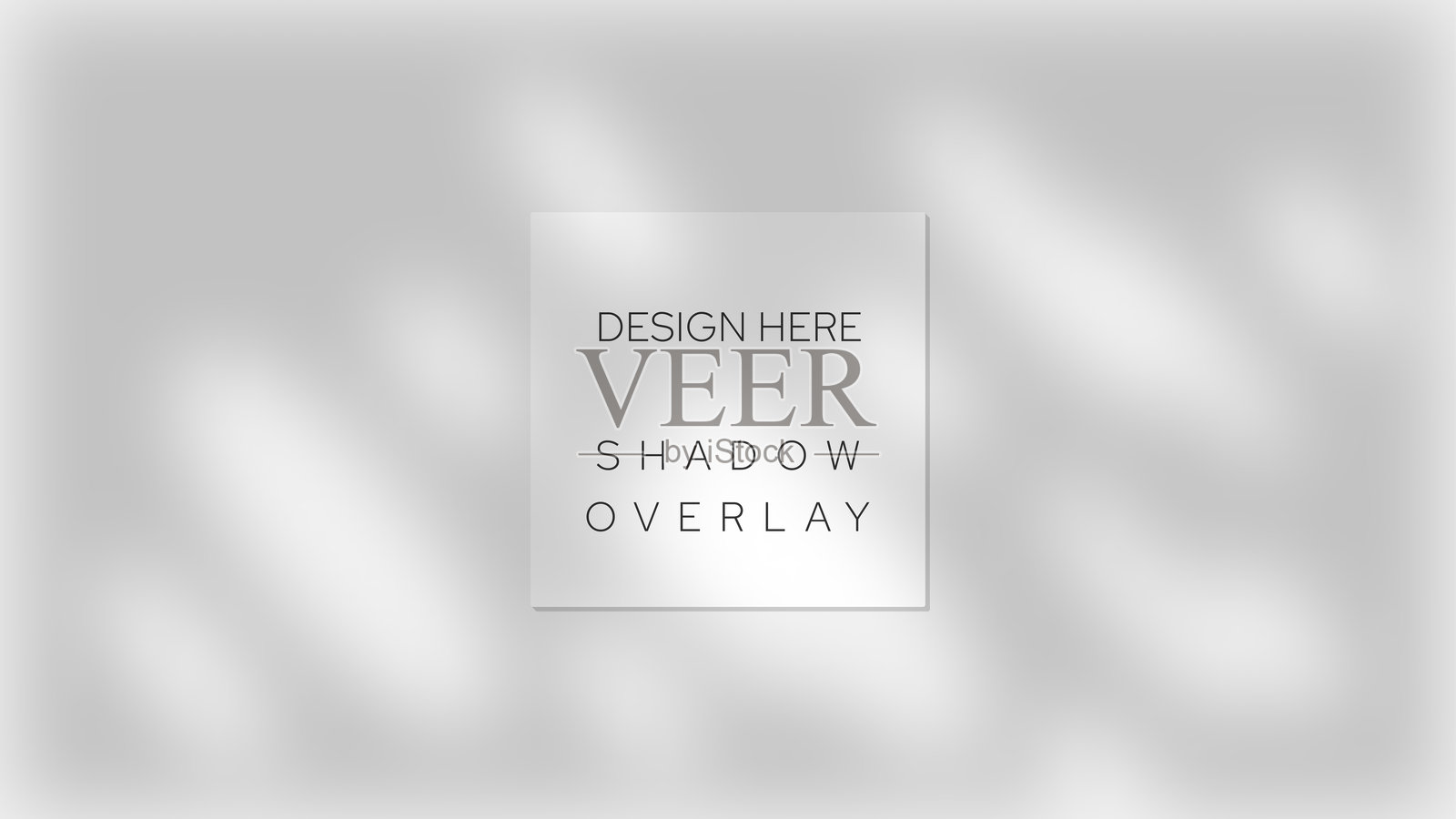 树木和叶子的阴影叠加设计模板。设计模板的阴影叠加效果样机。插画图片素材