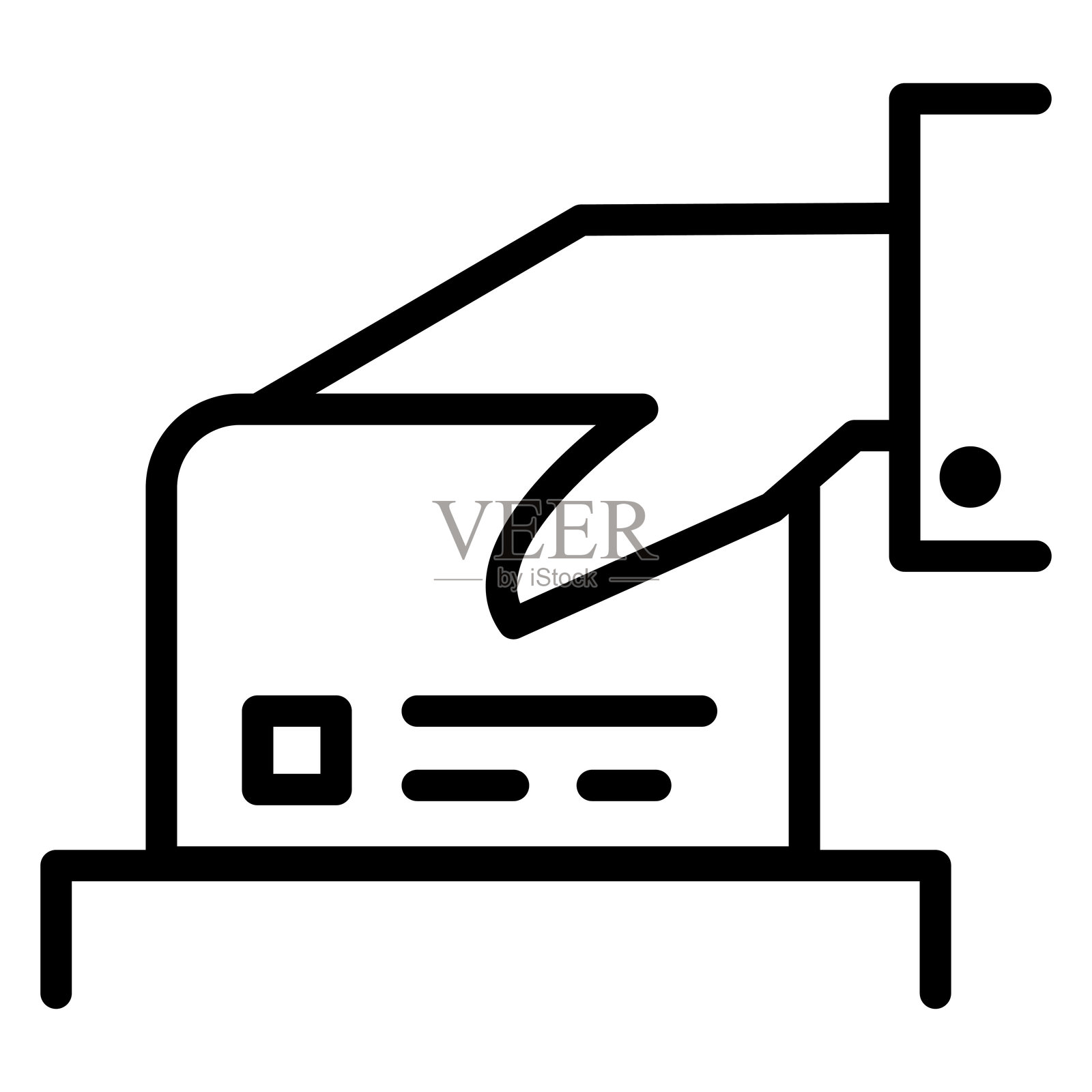 细线风格的信用卡图标矢量插图设计插画图片素材