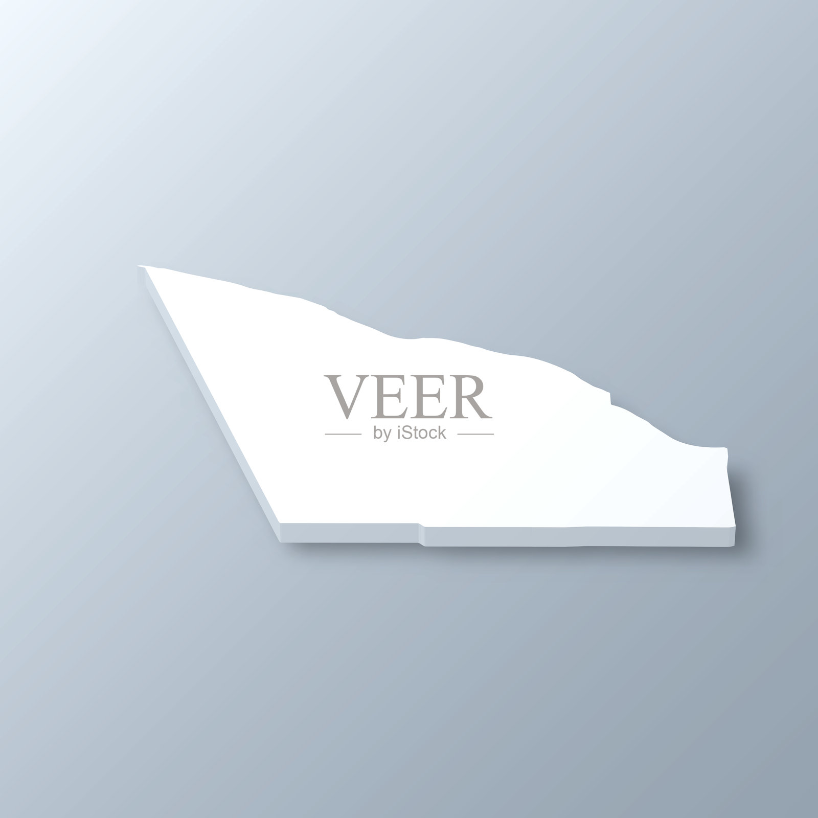 肯塔基州麦克拉肯县。灰色背景上的3D地图插画图片素材