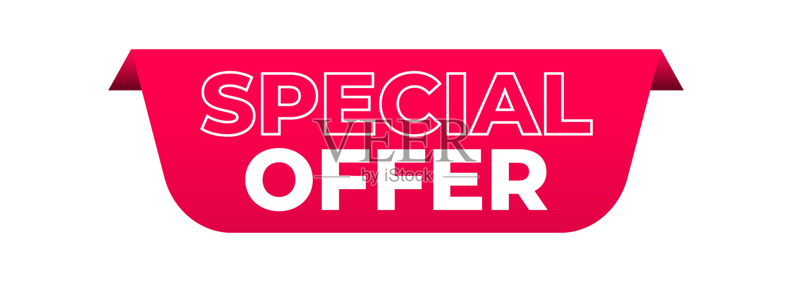 红色横幅特价优惠，矢量10 EPS。插画图片素材