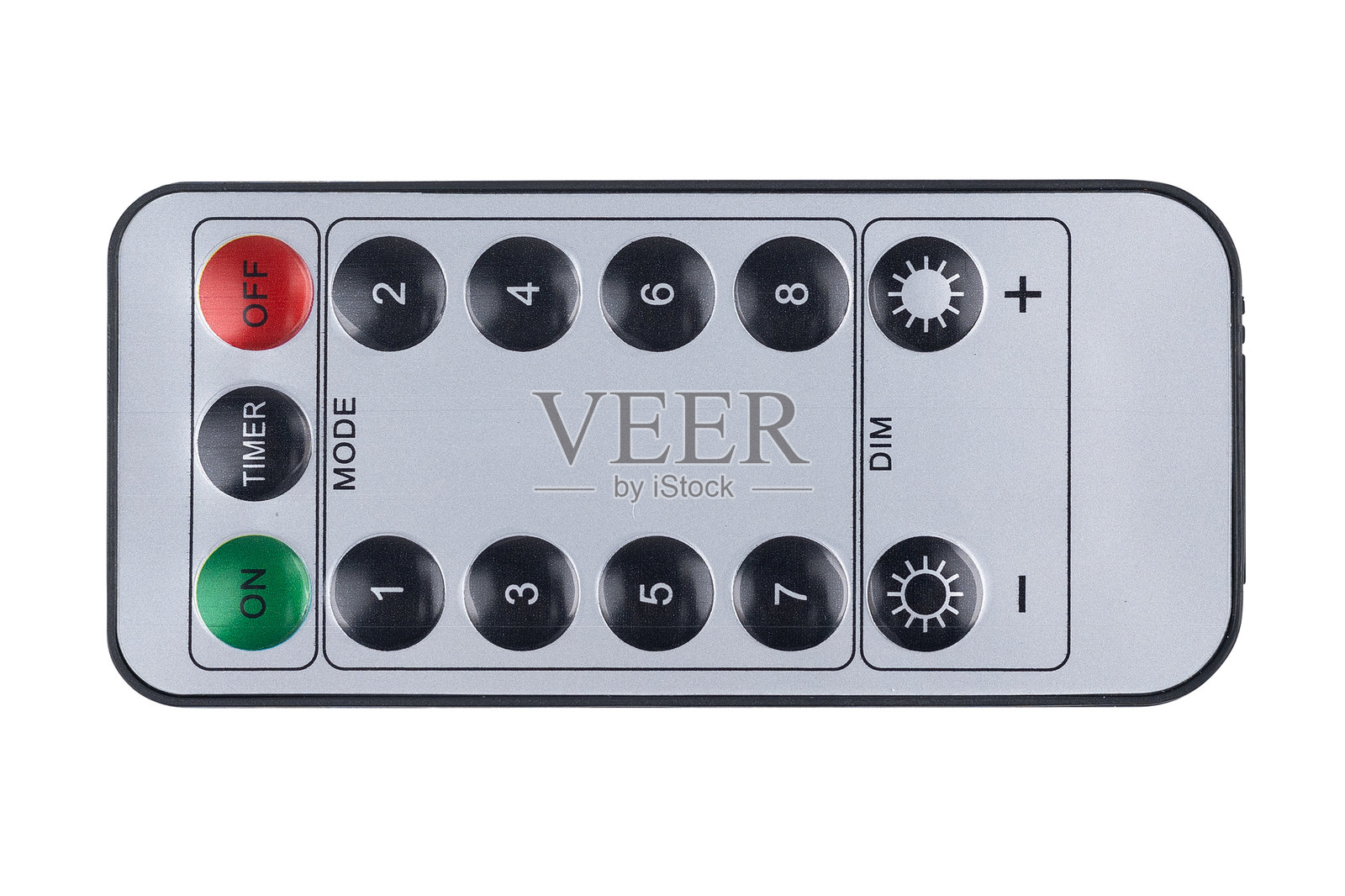 白色背景下的小型遥控器孤立展示照片摄影图片