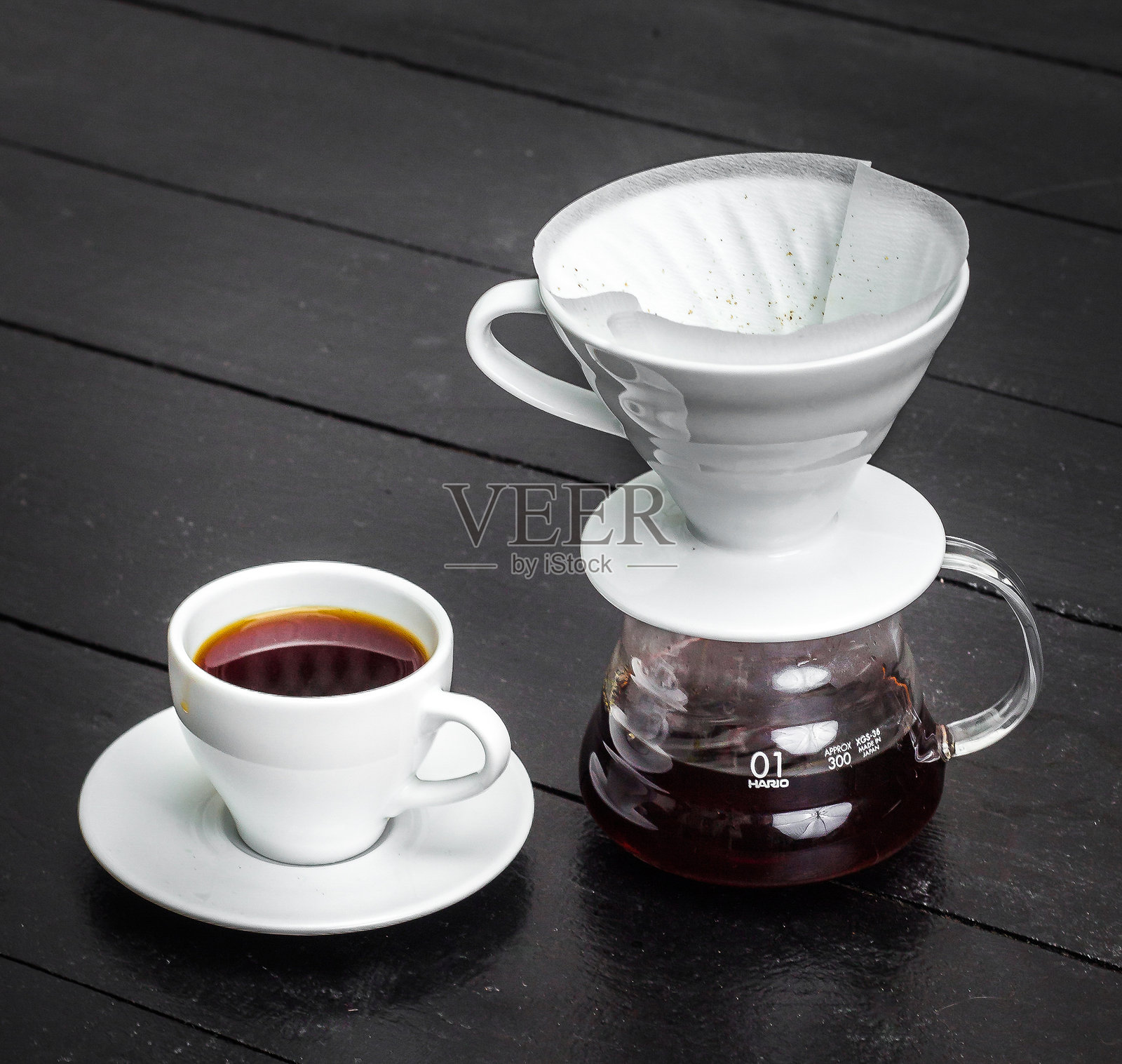 浓缩咖啡拿铁咖啡因饮品，咖啡师照片摄影图片