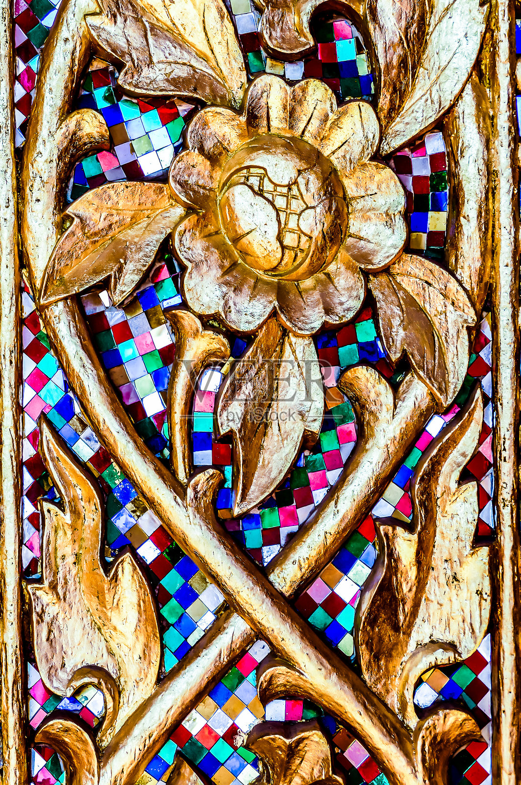 墙上的泰国画作，作为背景的数字照片照片摄影图片