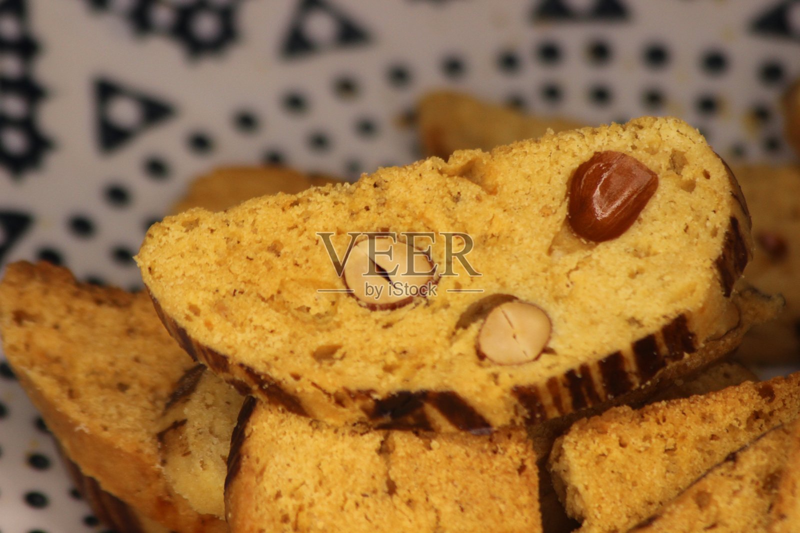 传统摩洛哥饼干，称为Fekkas照片摄影图片