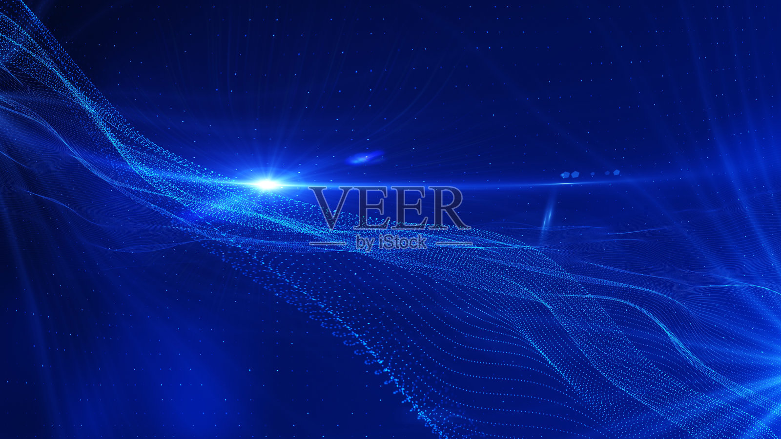 4K柔和波浪数字光效背景照片4K照片摄影图片