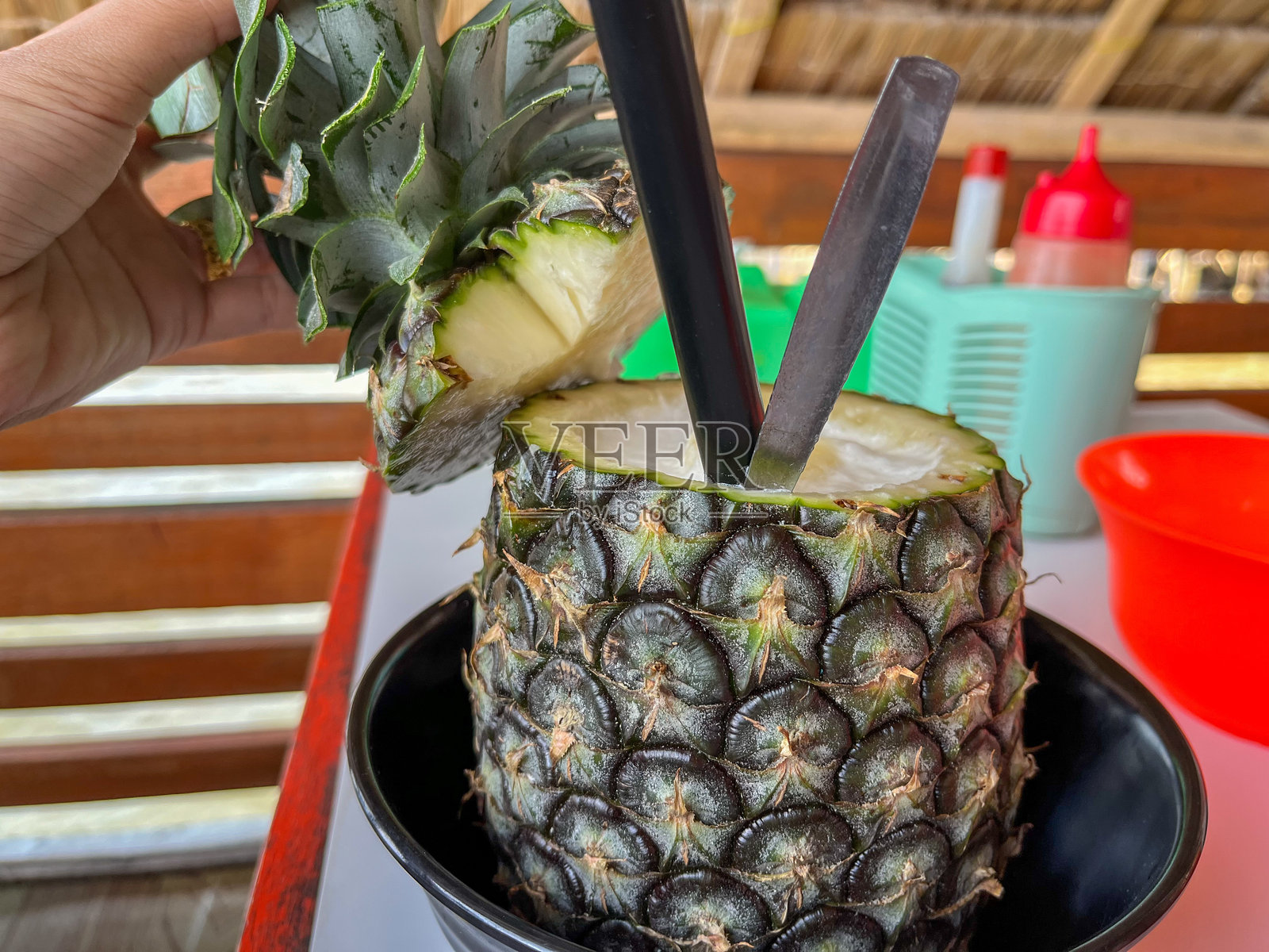 菠萝汁照片摄影图片