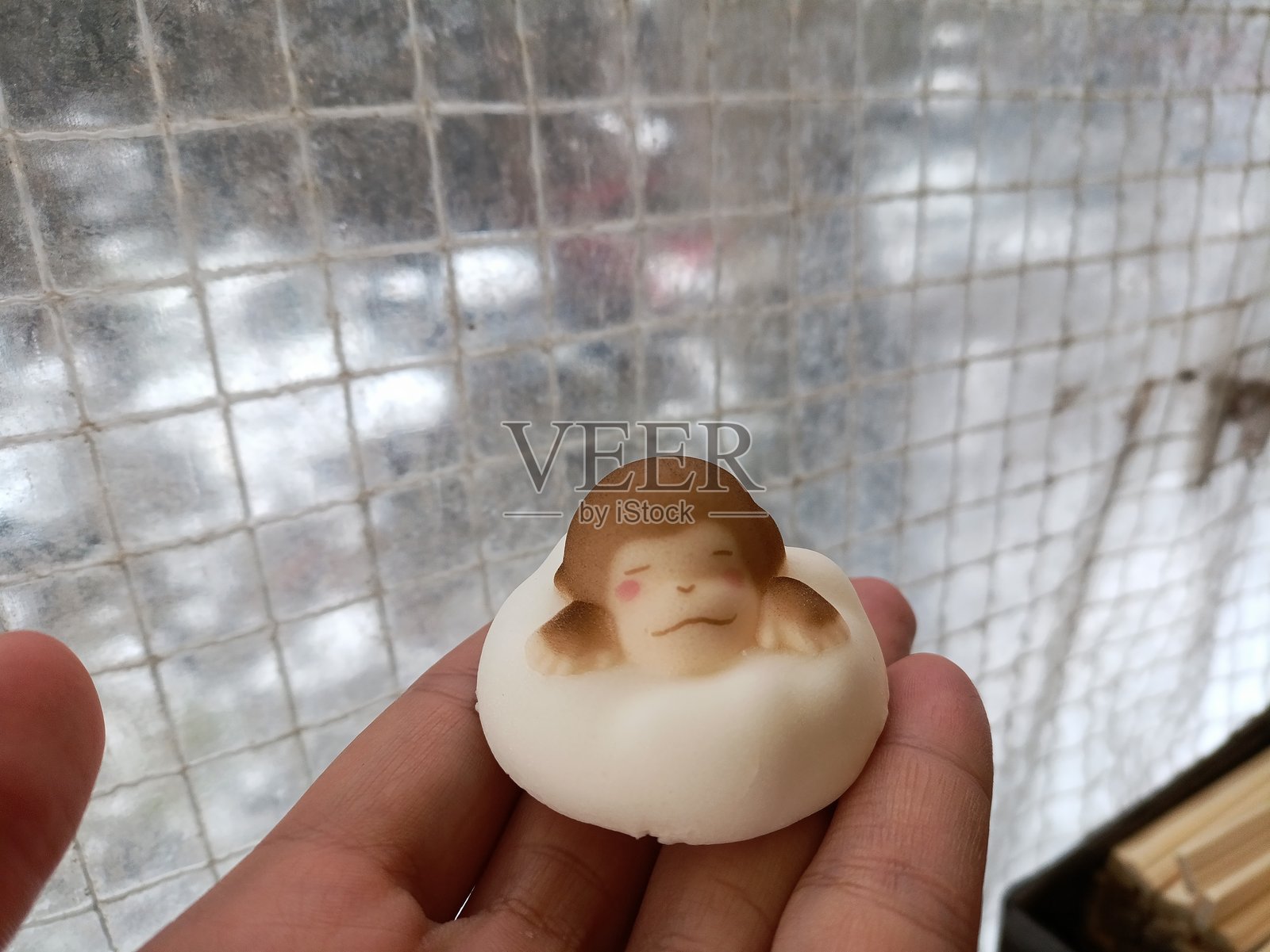 猴子棉花糖照片摄影图片