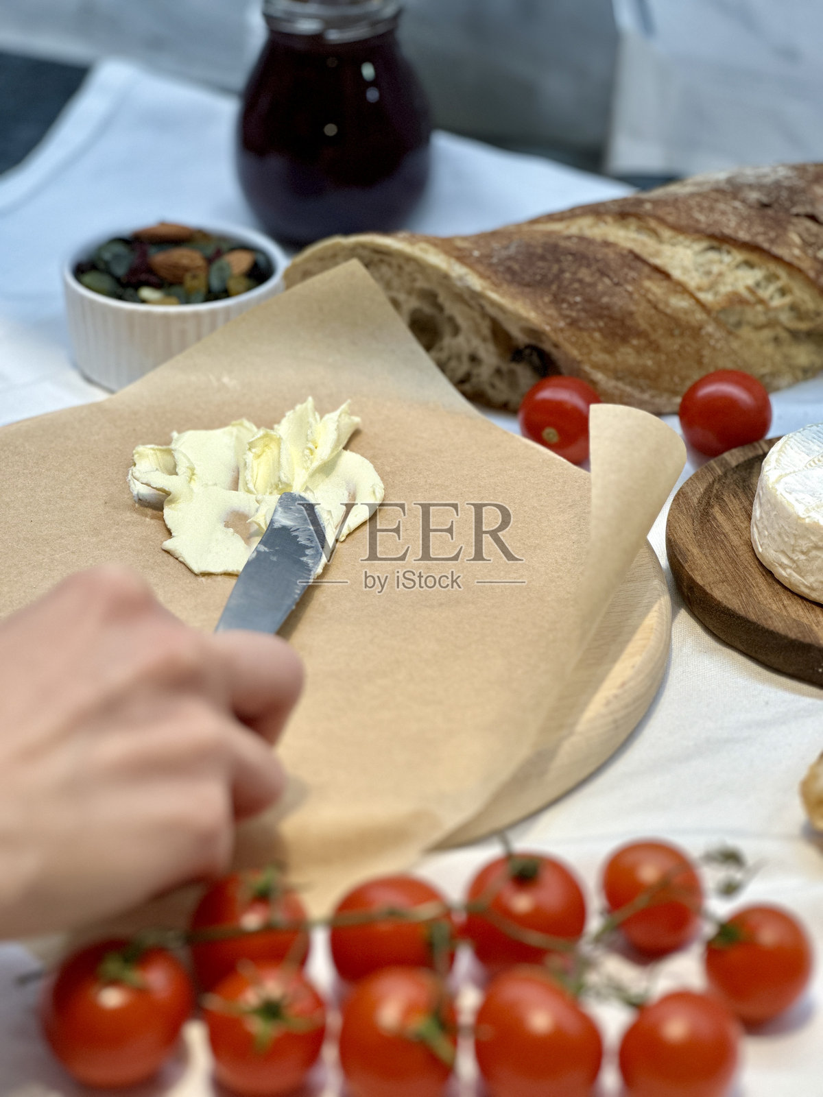 流行食品：黄油板照片摄影图片