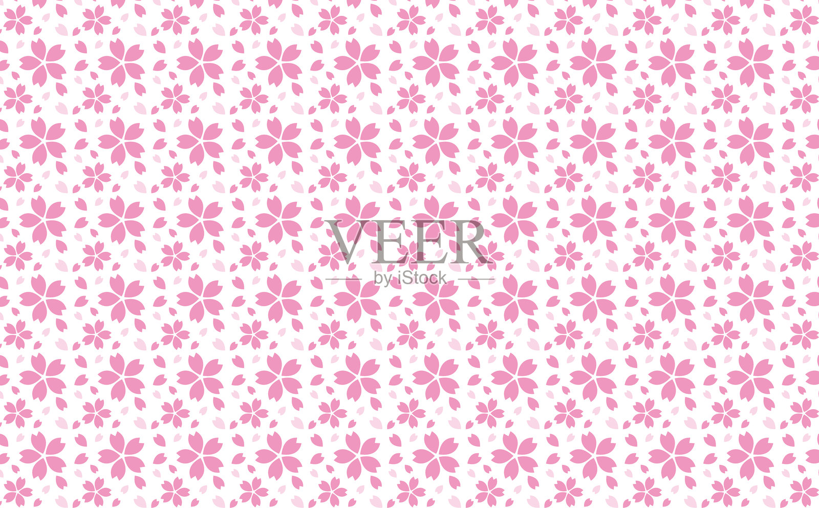 春天般的设计，樱花图案材料插画图片素材