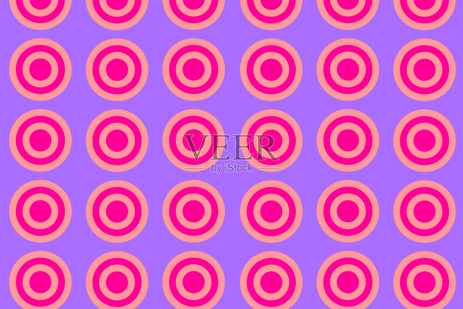 色彩背景前的多彩圆形图案插画图片素材