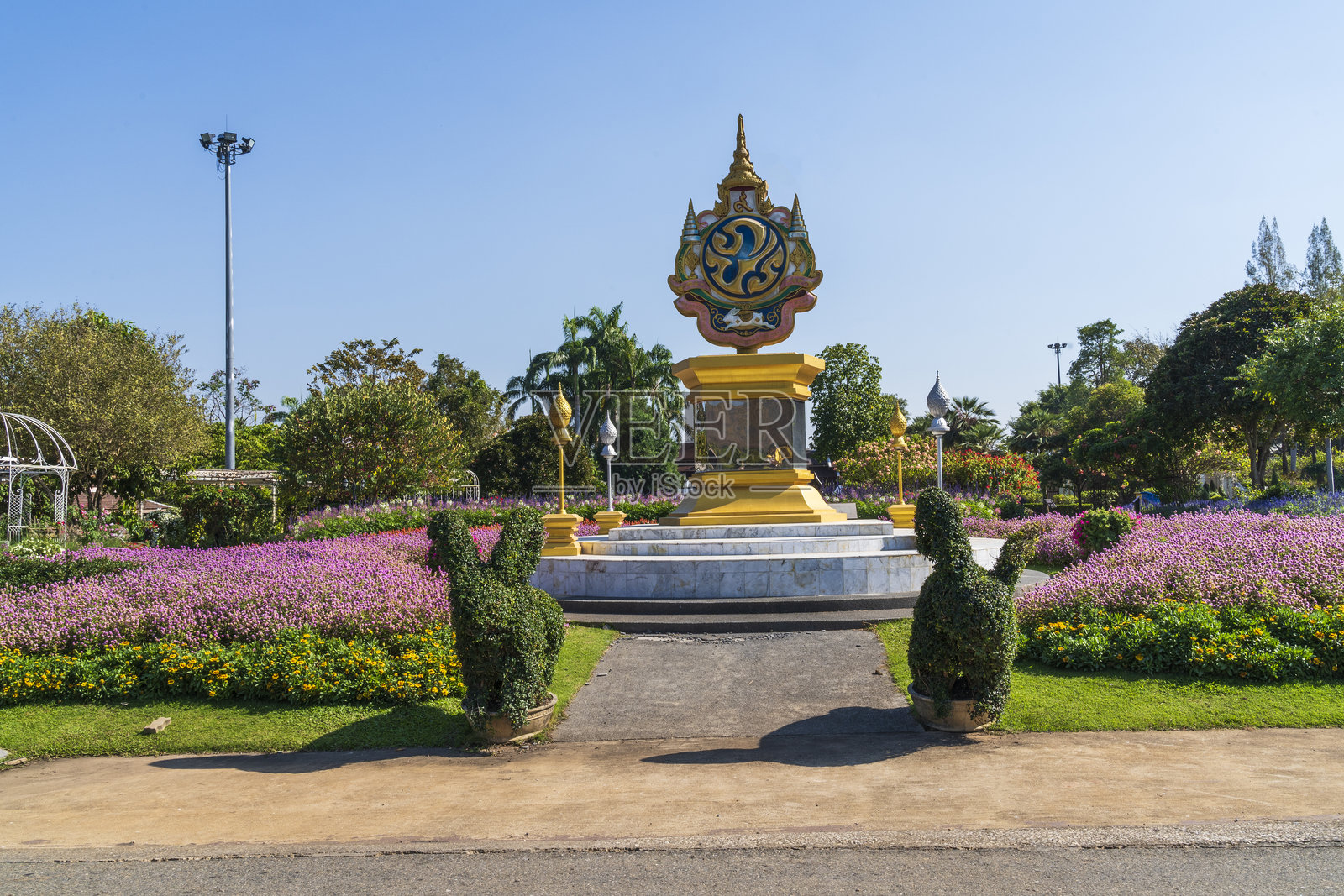 清迈皇家花卉拉查普鲁克园照片摄影图片